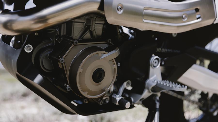 2026-on Husqvarna 701 Enduro close up left had side engine shot