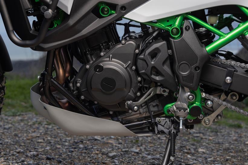2026-on Kawasaki KLE500 close up of the engine