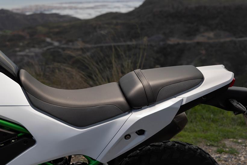 2026-on Kawasaki KLE500 detailed pic of the seat
