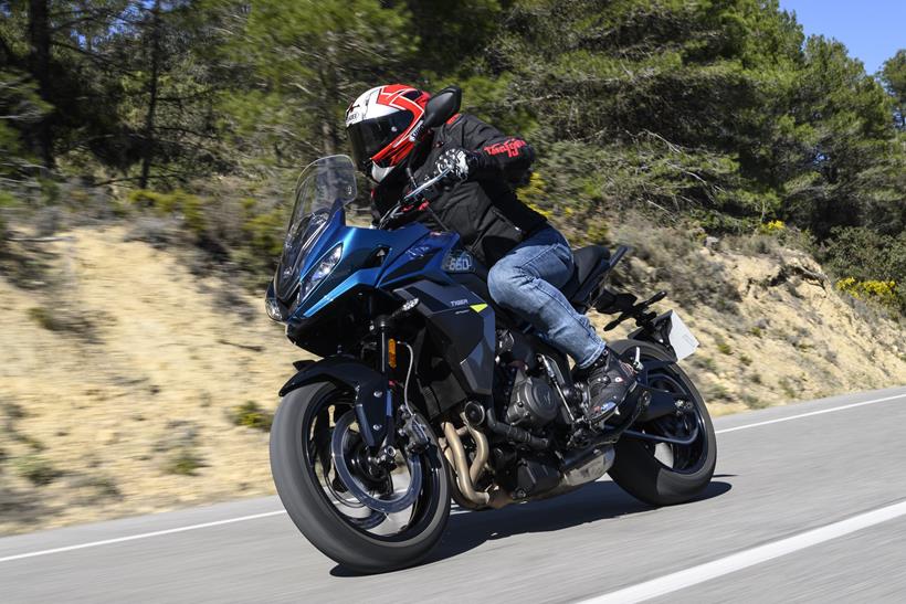 2026-on Triumph Tiger Sport 660, rolling image on the road