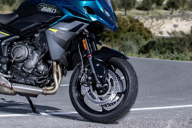 2026-on Triumph Tiger Sport 660, rolling image on the road