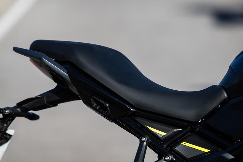 2026-on Triumph Tiger Sport 660, closer up image of seat