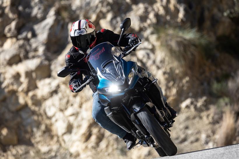 2026-on Triumph Tiger Sport 660, riding on a tarmac road