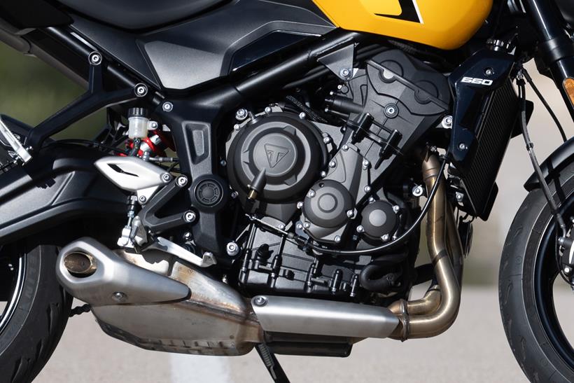 2026 Triumph Trident 660, close up of engine