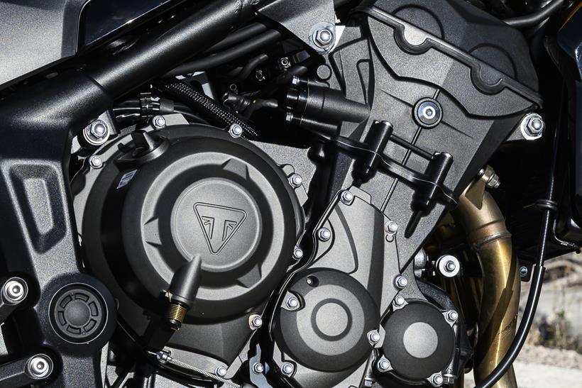 2026 Triumph Trident 660, close up of new engine