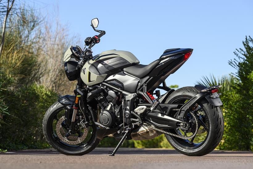 2026 Triumph Trident 660, Stone Grey accessory fitted bike