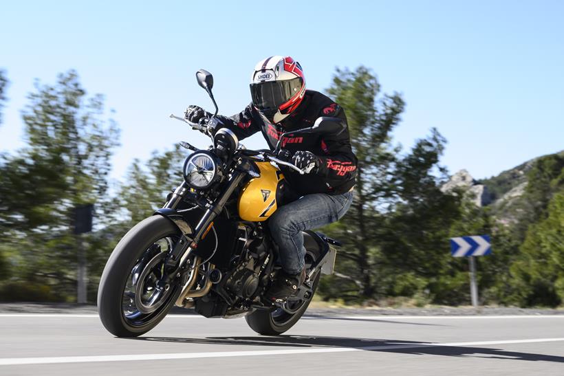 2026 Triumph Trident 660, rolling image on the road