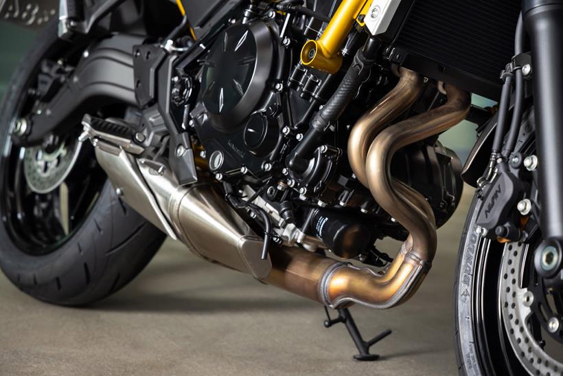 2026-on Kawasaki Z650S close up of the engine