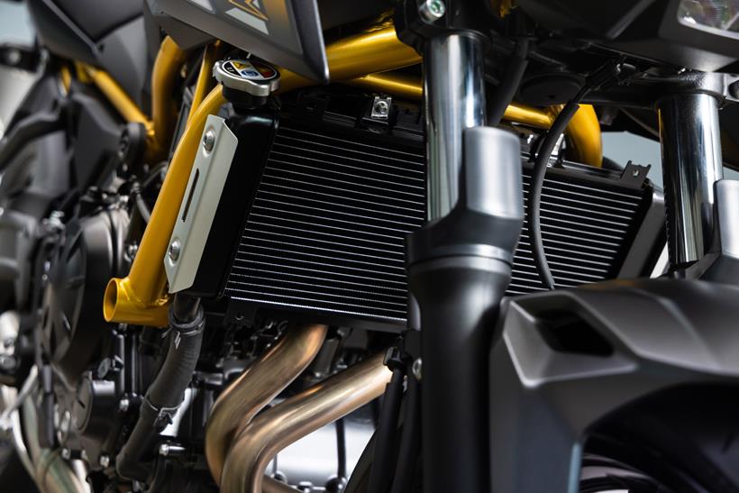2026-on Kawasaki Z650S close up of the radiator