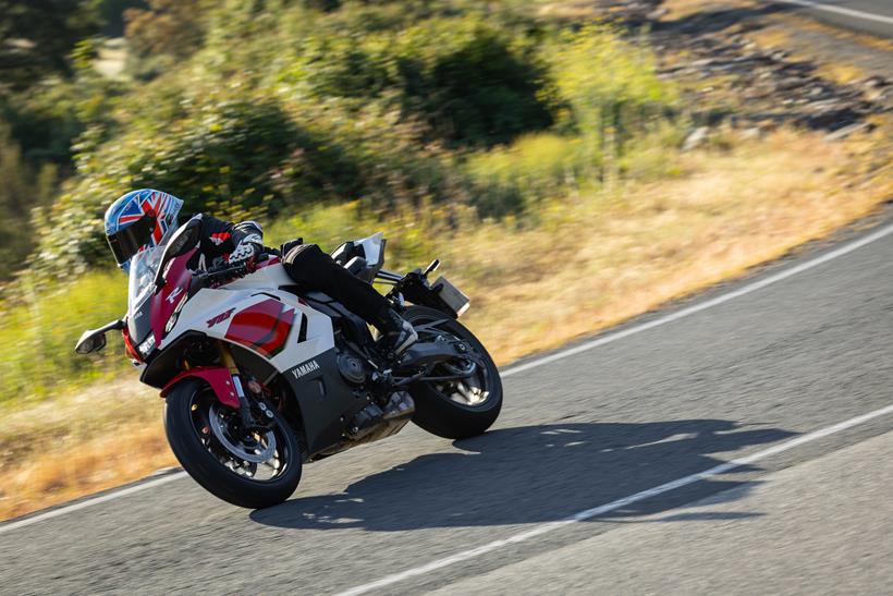 2026-on Yamaha R7 riding on the road