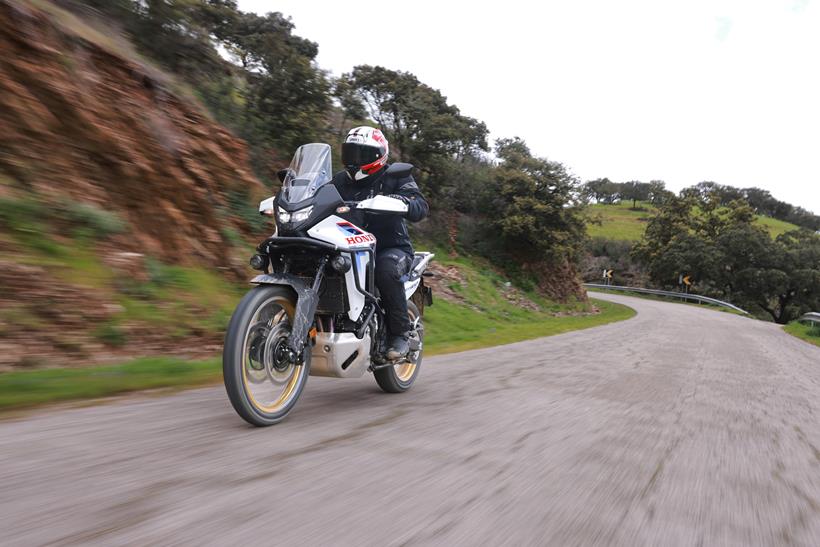2026-on Honda XL750 Transalp E-Clutch on the road