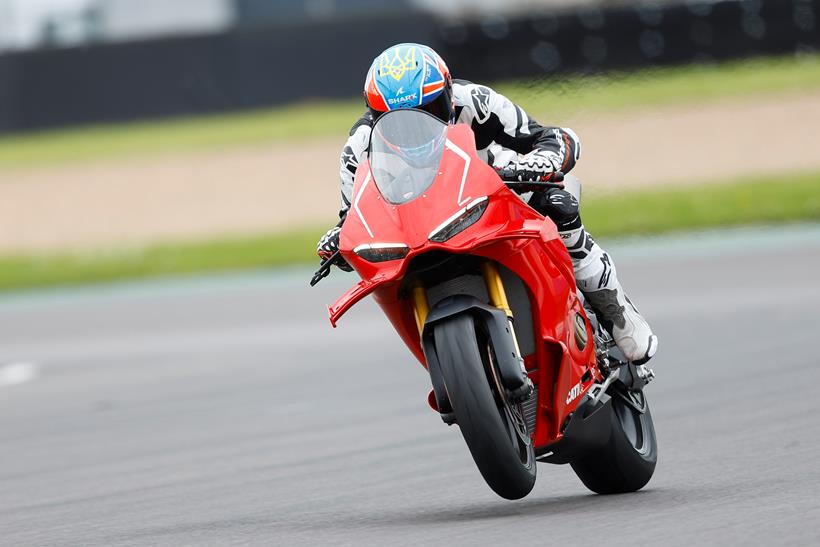 2025-on Ducati Panigale V4 R, wheelie on acceleration