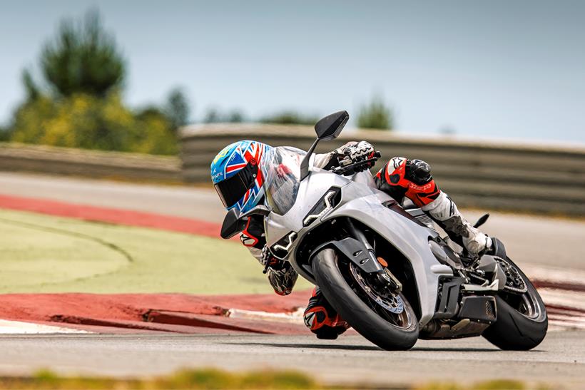 2026-on Norton Manx R Signature flicking it round a track corner