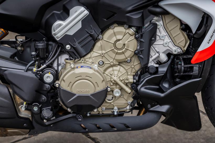 2026-on Ducati Diavel V4 RS engine close up