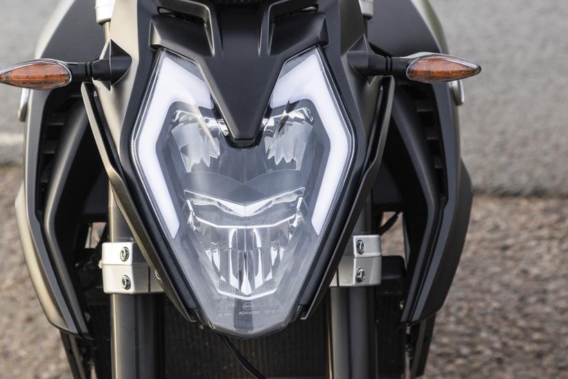 2026-on Voge R625, close up of the headlight unit