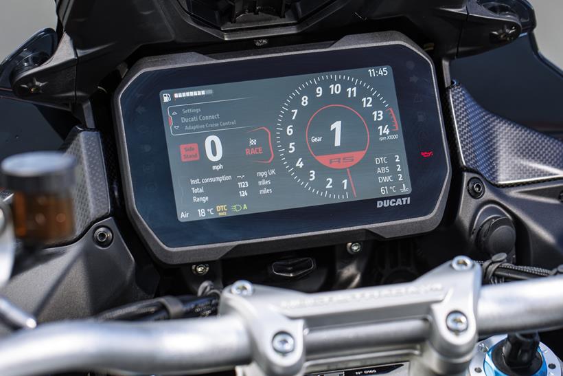 2026-on Ducati Multistrada V4 RS, TFT dash