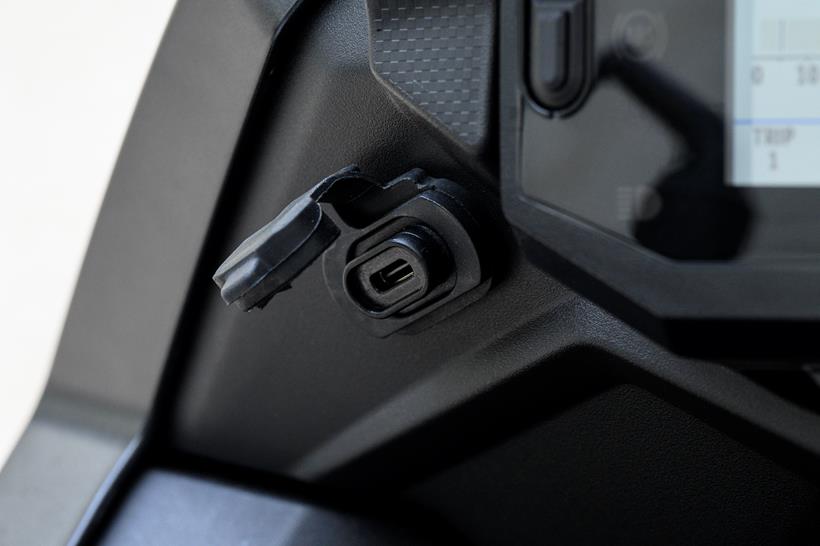 2026-on Suzuki SV-7GX USB port detail