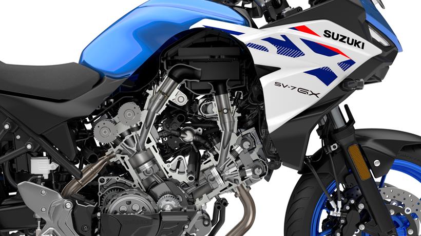 2026-on Suzuki SV-7GX detailed diagram of the V-twin engine