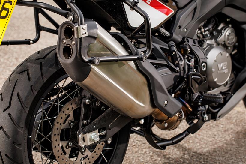 2026-on Moto Morini X-cape 1200 exhaust close up
