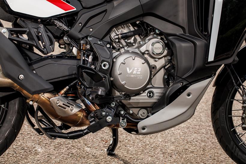 2026-on Moto Morini X-cape 1200 right hand side engine shot